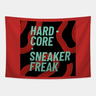 Hard-core Sneaker Freak with Paolo Veronese Green Typography Tapestry