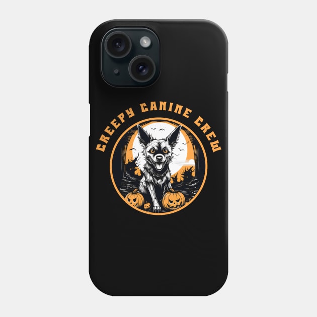 Creepy Canine Crew Dog Witch Halloween Phone Case by Rosemat