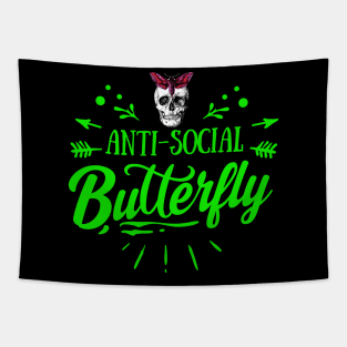 Anti-Social Butterfly - Introverts be like - Skull Moth - Social Anxiety Tapestry