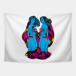 CMYK Gemini Beauty Tapestry