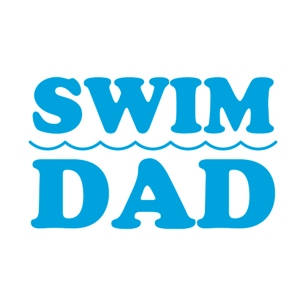 Swim Dad Blue by College Mascot Designs