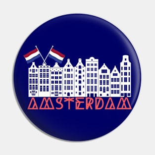 Amsterdam Skyline Pin