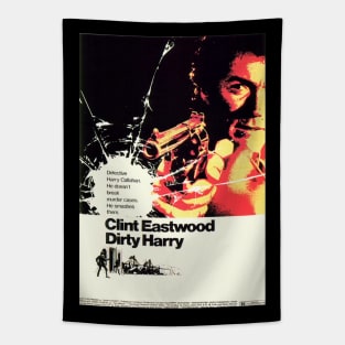 Iconic Clint Eastwood Movie Poster - Dirty Harry Tapestry