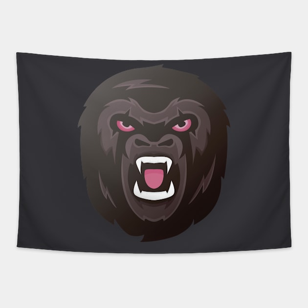 Gorilla head Tapestry by mkstore2020