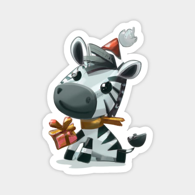 Cute Zebra Drawing Magnet by Play Zoo