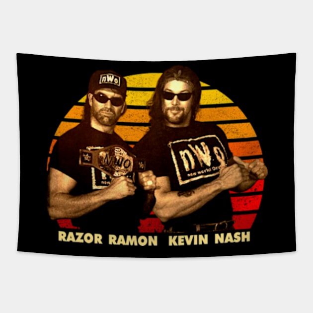 Kevin & Razor Ramon Tapestry by CrazyRich Bimasakti1'no11