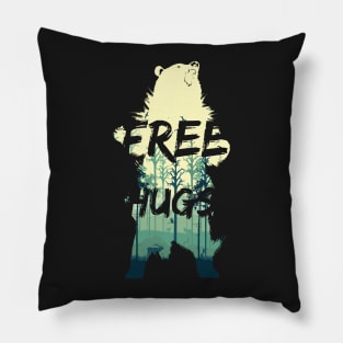 free bear hugs Pillow