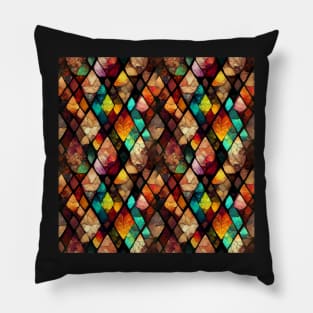 Stained glass colorful pattern, model 5 Pillow