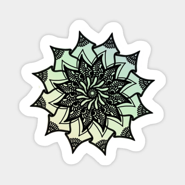 Pastel rainbow flower Magnet by Moonlight102