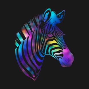 Purple abstract zebra head T-Shirt