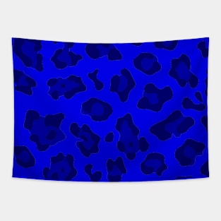 blue leopard print Tapestry