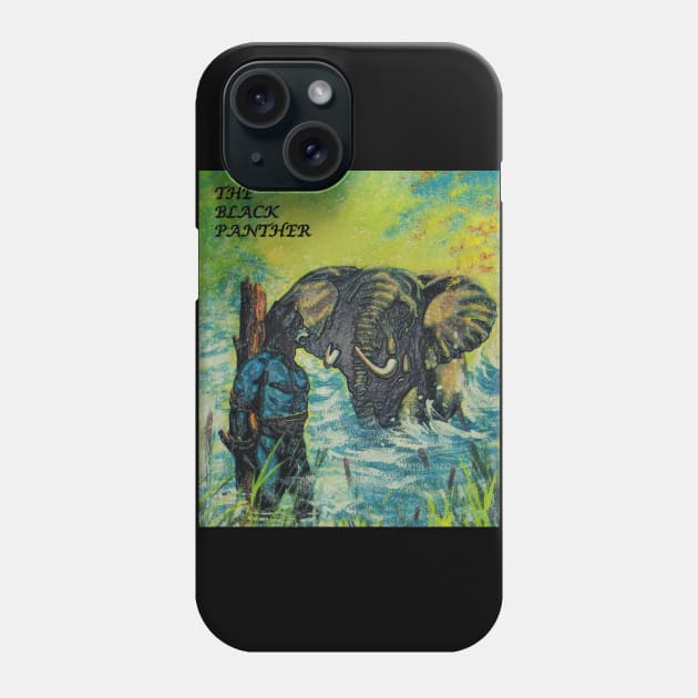 The Black Panther - Gold and Assegaaie (Unique Art) Phone Case by The Black Panther