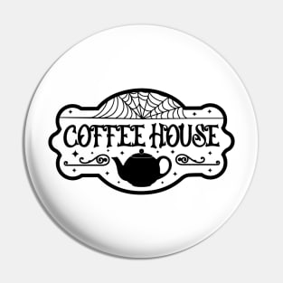 Coffeehouse Crime Pin
