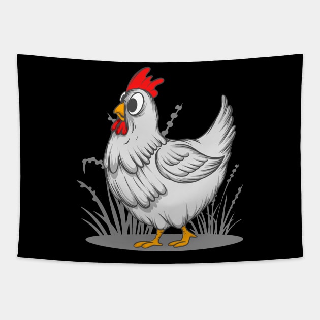 I Love Chicken | Chicken Lover | Farmer Gift Tapestry by BadDesignCo