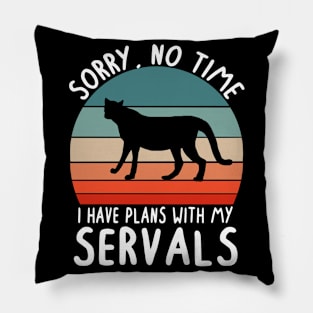 No time plans with serval design animal pattern Pillow