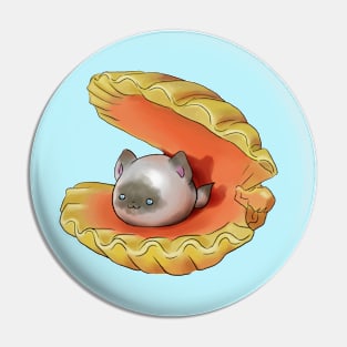 Kitty Clam Pin