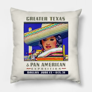 1937 Texas and Pan American Exposition Pillow