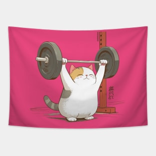 Fitness Cat Tapestry