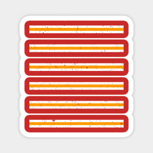 Liverpool Red White Yellow Bar Scarf Design Magnet