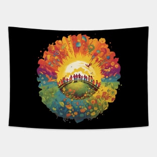 Together We Can Overcome: A mental health design promoting support and unity Tapestry