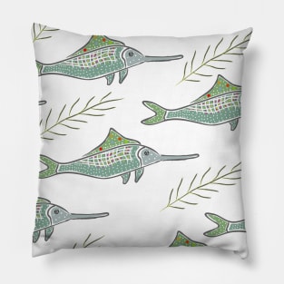 Swordfish Pattern Pillow