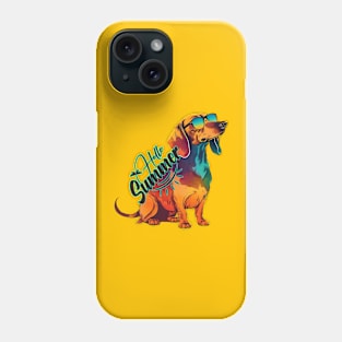 Sunny Shades: Hello Summer Dachshund Phone Case