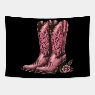 Pink cowboy boots Tapestry