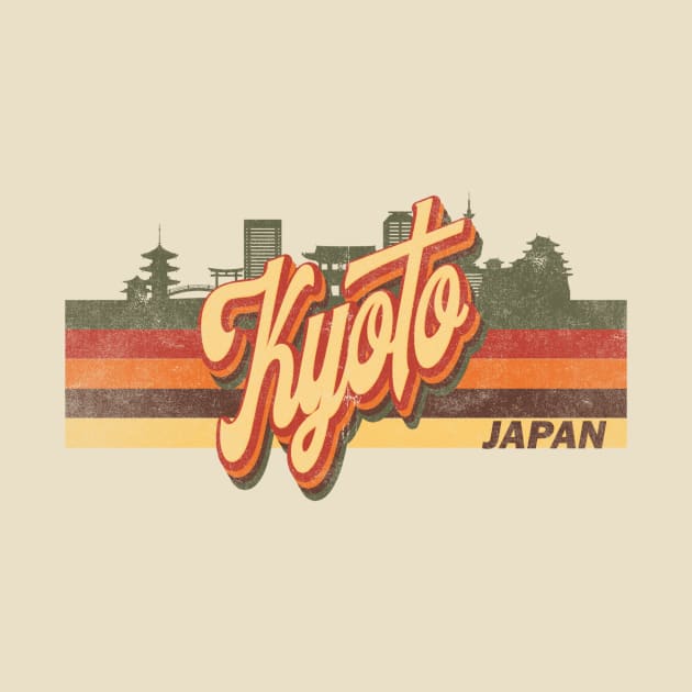 Retro Vintage Kyoto (distressed look) by Happy as I travel