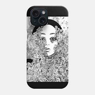 Face in the flowers Phone Case