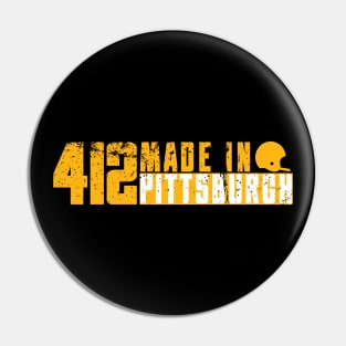 412 Made in Pittsburgh | Vintage Retro Distressed Gift Pin