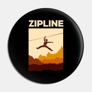 Zipline Adventure Ziplining Ziplines Gift Pin