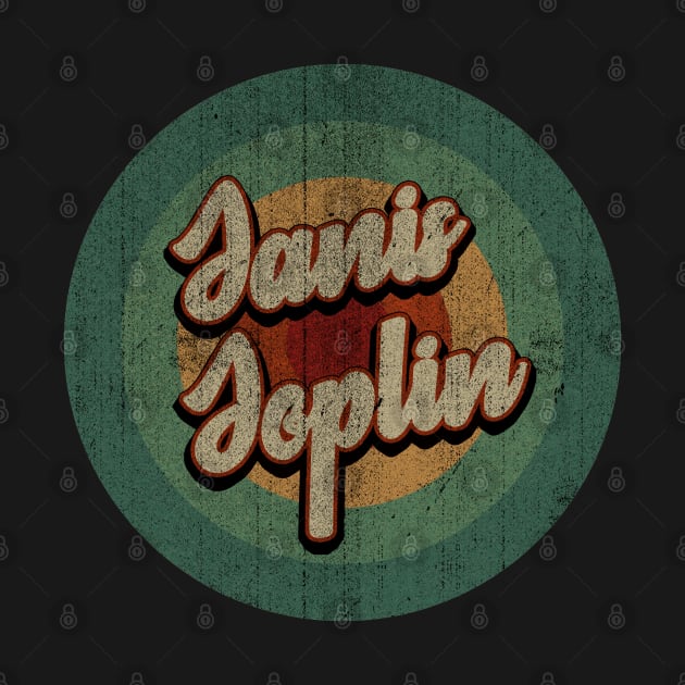 Circle Retro Vintage Janis Joplin by Jokowow