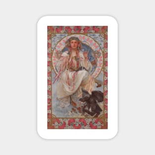 Slavia by Alphonse Mucha Magnet