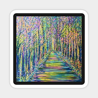 Bright Abstract Forest Magnet