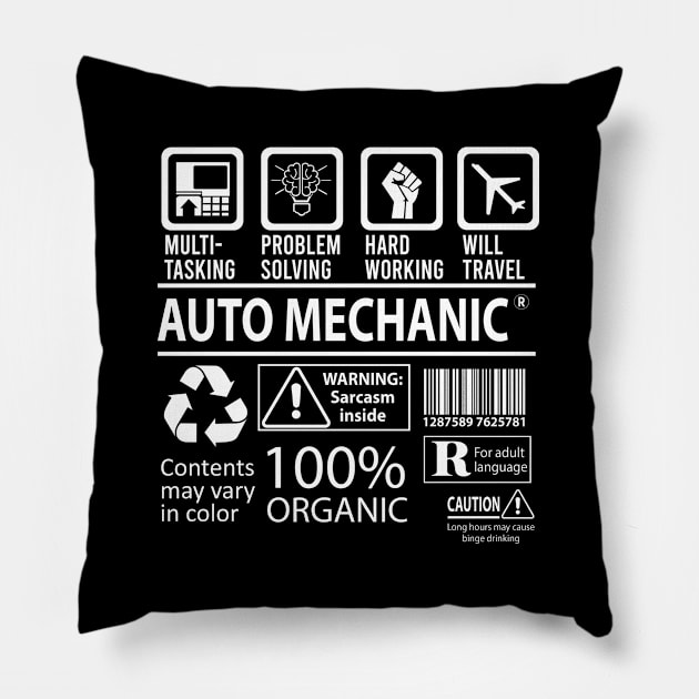 Auto Mechanic - Multitasking Pillow by Artful Expression