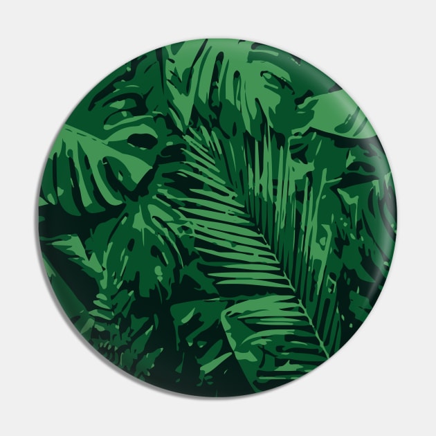 Green Leaves Pin by Joshua Designs