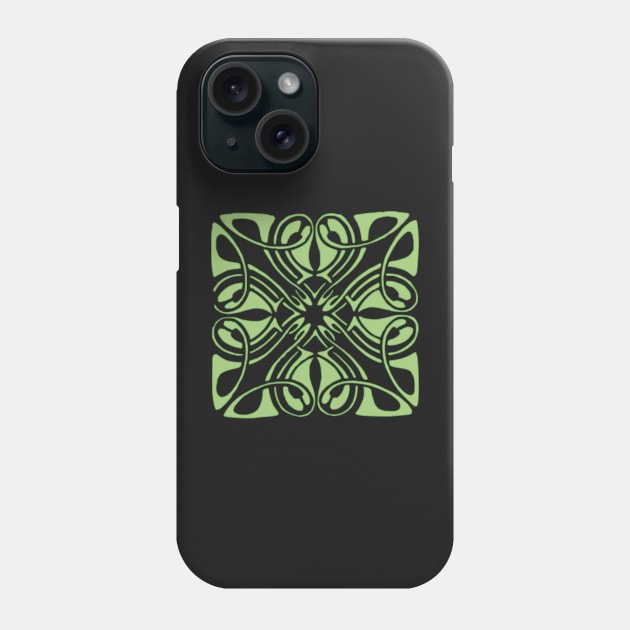 Stark Green Celtic Knot Phone Case by alexp01