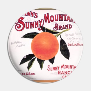 Oatman's Sunny Mountain Crate label, 1912 - 1937 Pin