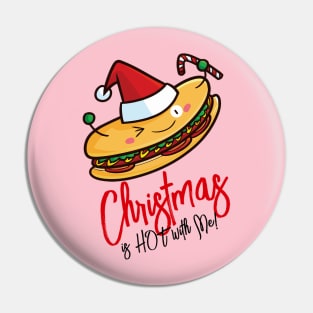 Cute christmas hotdog Pin