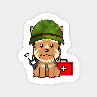 Cute Yorkshire Terrier is a medic Magnet