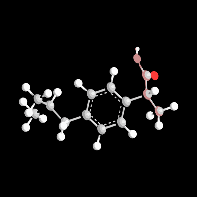 Ibuprofen Molecule by ChemECool