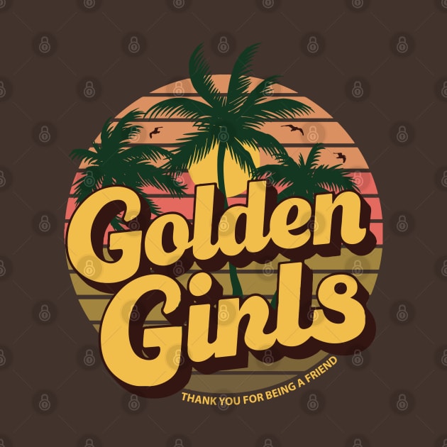 Retro Golden Girls Sunset Design by hippohost