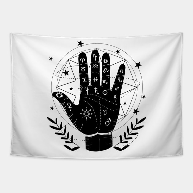 Palmistry Witchy Tapestry TeePublic
