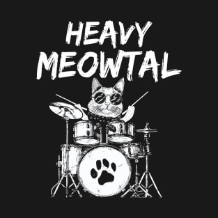 Heavy Meowtal Cat Metal Music Funny Pet T-Shirt