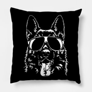 German Shepherd sunglasses cool dog Pillow