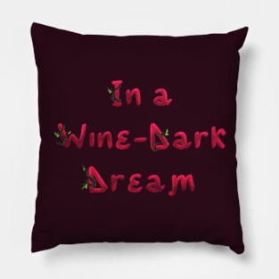 In a Wine-Dark Dream Title Logo Comic Greek Mythology Pillow