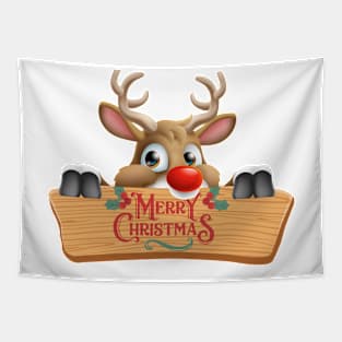 CUTE CHRISTMAS DEER Tapestry