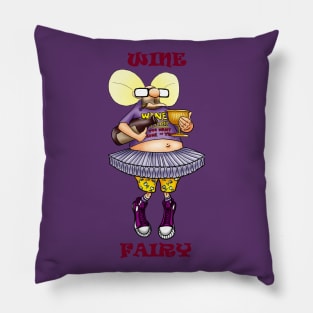 Funny Spectickles Wine Fairy Humor Pillow