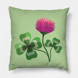 Lucky Shamrock for St. Patricks Day Pillow