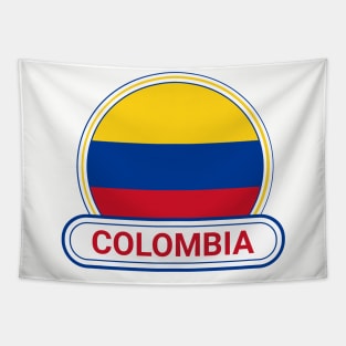 Colombia Country Badge - Colombia Flag Tapestry